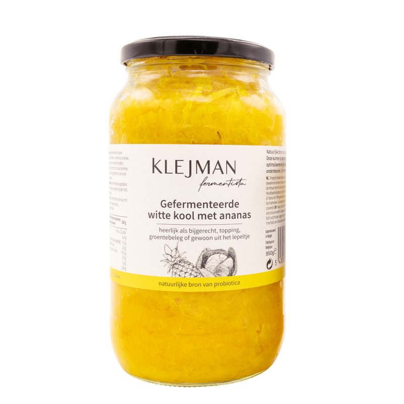 Gefermenteerde witte kool met ananas groot bokaal