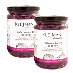 Gefermenteerde rode kool - 2 kleine bokalen