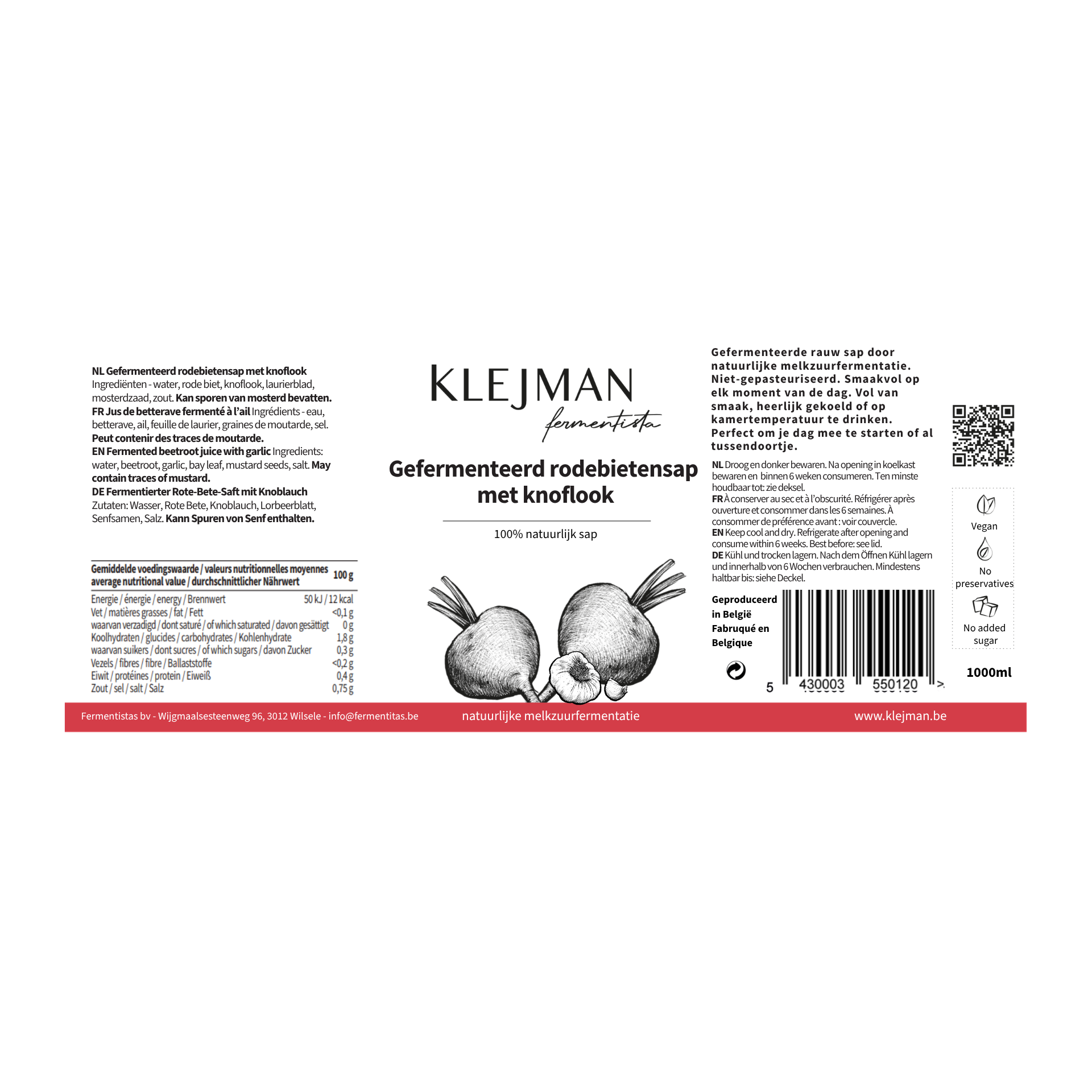 Gefermenteerd rodebietensap met knoflook - Image 3