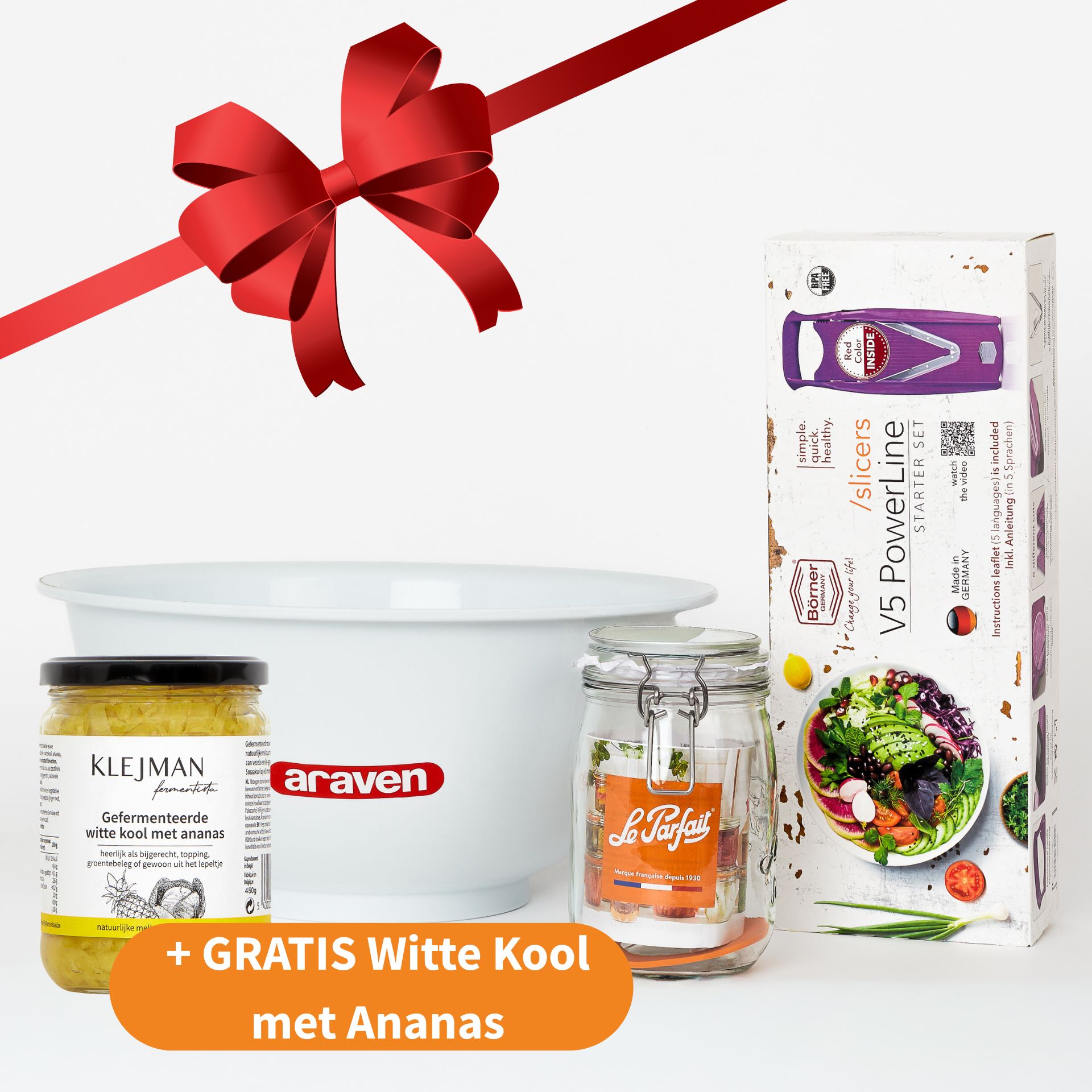 MOEDERDAG BOX: Fermentista Box met gratis pot gefermenteerde witte kool met ananas